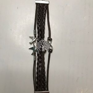 Tree Of Life, Sparrow, Infinity Rope Bracelet